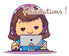 Gif animé félicitations ordi